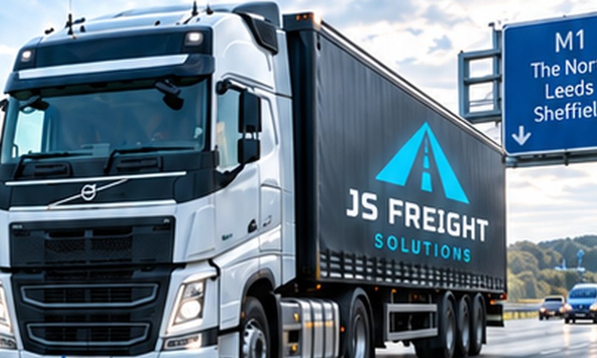Articulated lorry used for UK road freight forwarding